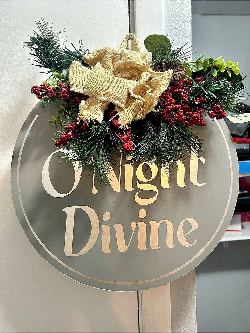 O Night Divine Holiday door Decor